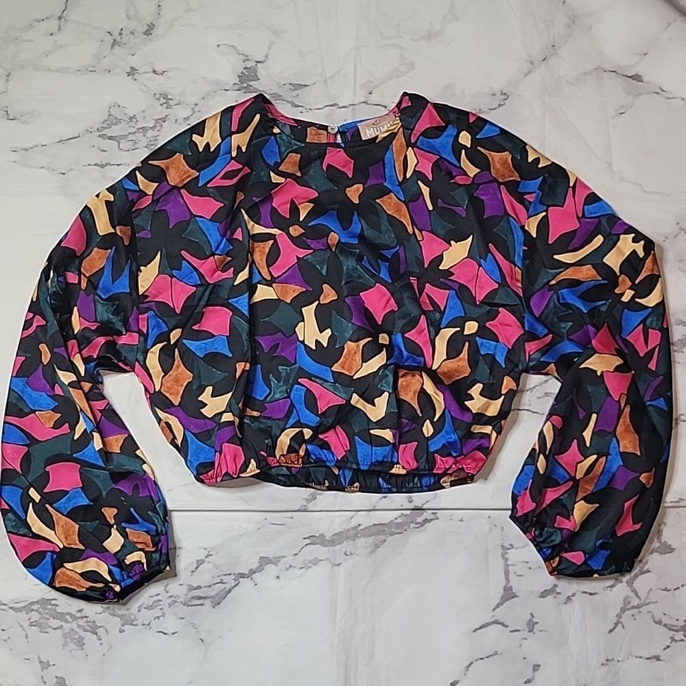 Show Me Your Mumu Good Times Mosaic Magic Luxe Satin Top